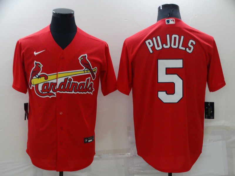 Men St.Louis Cardinals #5 Pujols Red Game Nike 2022 MLB Jersey->boston red sox->MLB Jersey